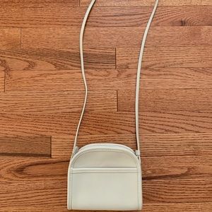 SOLD Vintage Coach Off White/ Beige Leather Mini Crossbody Bag #9017